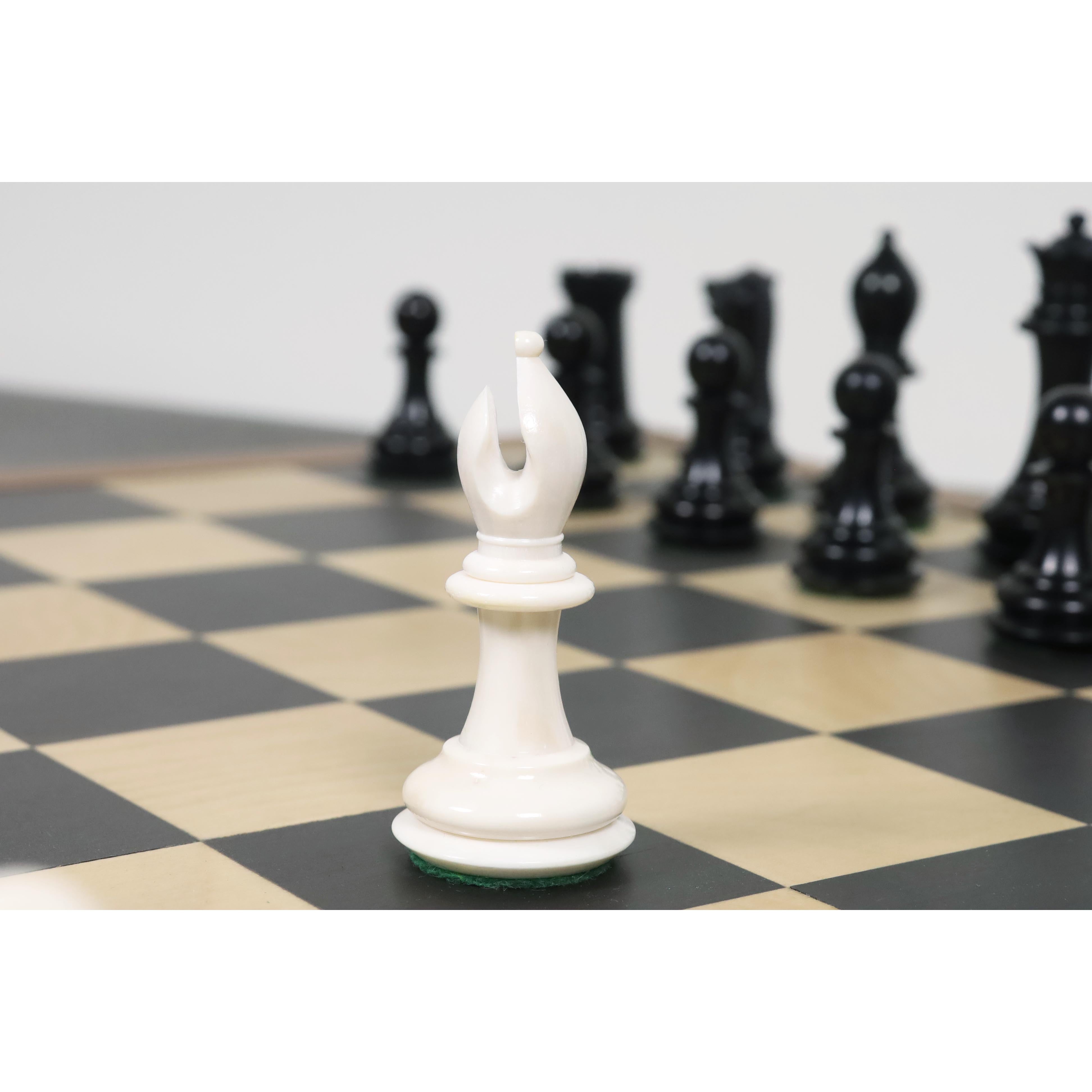 1849 Jaques Cook Camel Bone 90mm Chess Pieces