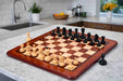 Reproduction 1930 German Knubbel chess set in ebonised and natural boxwood