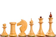 Bud Rosewood Staunton chess pieces with a 106mm king, hand carved in India
