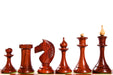 1950s Soviet Latvian chess pieces in bud rosewood, 106mm king