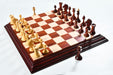 Bud Rosewood wooden chess pieces, 106mm king, Sterling Chess Australia