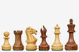 Sterling Chess Laughing Knight chess pieces in sheesham and boxwood, 78mm king