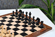 Monarch's Gambit wooden chess pieces, 111mm king, Ebony finish