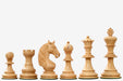 Ebony chess pieces with a 111mm king and weighted felted bases