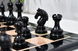 Indian Chetak II chess set with a 58cm ebony and maple board