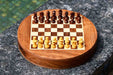 Nine inch round magnetic travel chess set, Australia