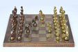 Vintage style antique brass chess set in Australia