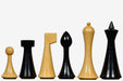 Hermann Ohme Minimalist chess set, 95mm king, Ebonised finish with its 43cm hardwood board