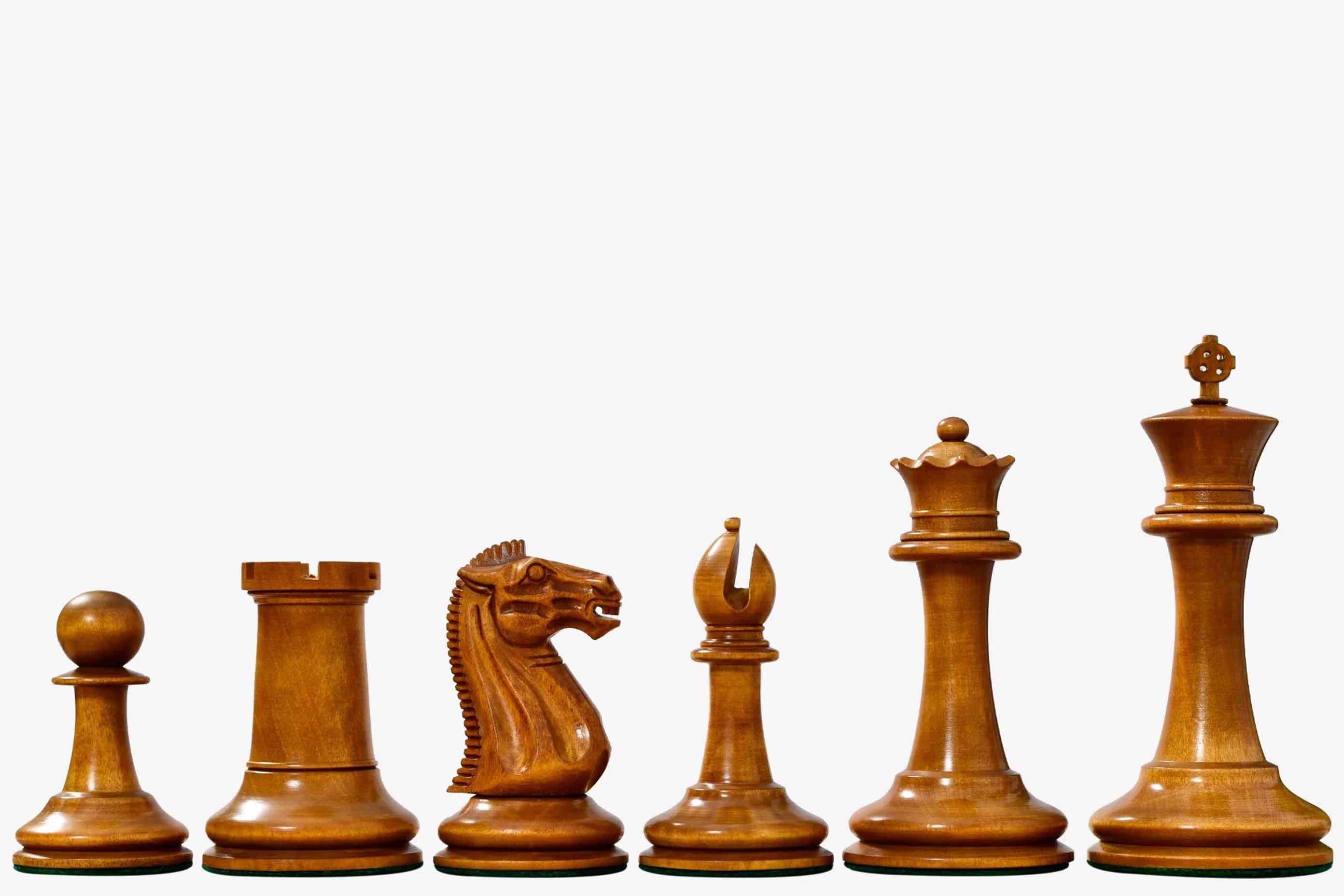 Reproduction Nathaniel Cooke 1849 Staunton Collector Ebony chess pieces, 115mm king