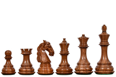 New Colombian Staunton chess pieces, sheesham and boxwood, hand carved in India