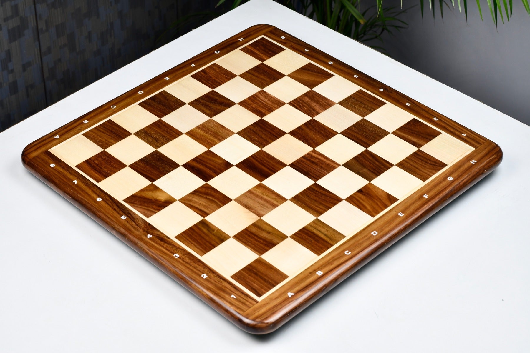 Player's Choice Indian sheesham and maple 21 inch notation chess board, Australia