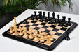 Knight carving detail on the Old Vintage English chess pieces in ebonised and natural boxwood