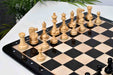 1966 17th Chess Olympiad wooden chess pieces, 99mm king, Ebonised finish