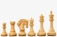 Genuine ebony chess pieces with a 118mm king and weighted felted bases