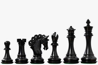 Pegasus Series Artisan Staunton chess pieces, genuine ebony and boxwood, hand carved in India