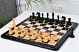 Knight carving detail on the 1963 1966 Piatigorsky Cup chess pieces in genuine ebony and boxwood
