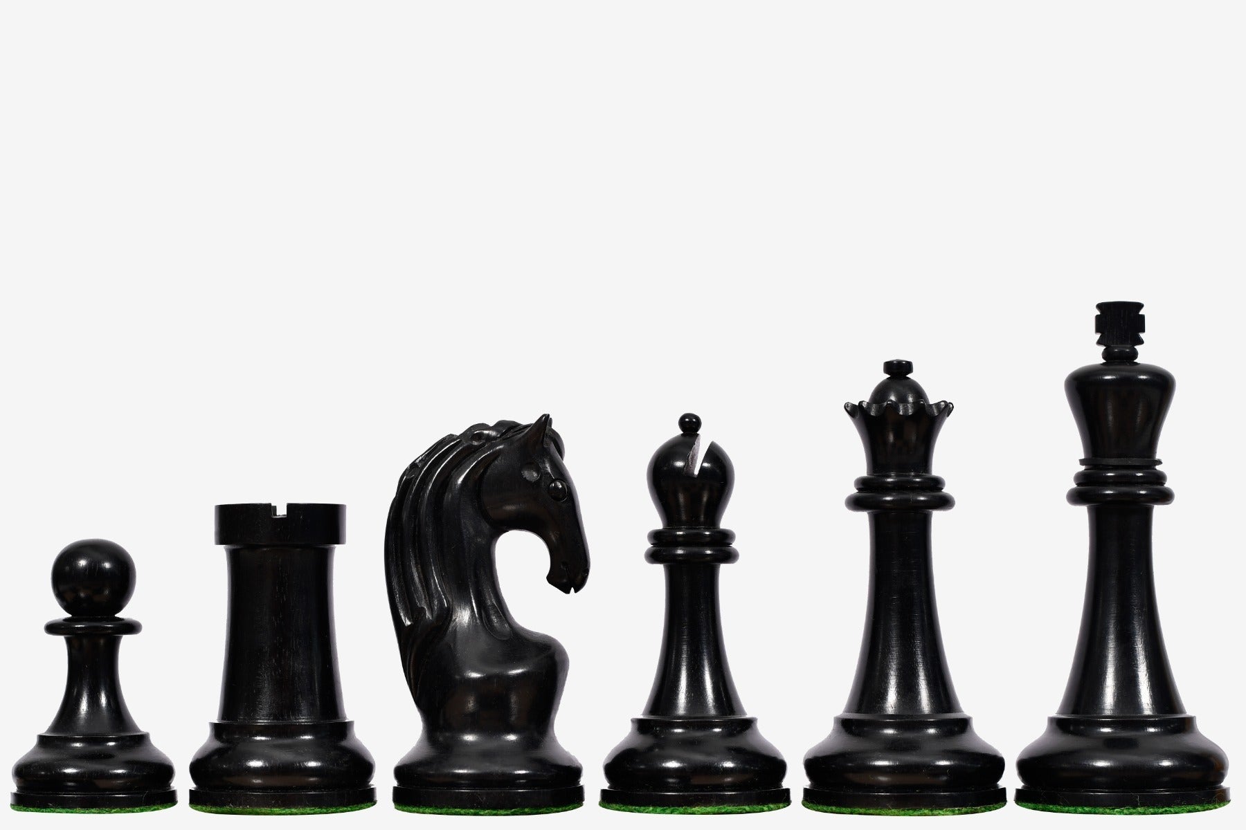 1963 1966 Piatigorsky Cup chess pieces, genuine ebony and boxwood, hand carved in India