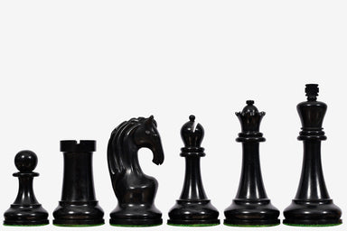 1963 1966 Piatigorsky Cup chess pieces, genuine ebony and boxwood, hand carved in India