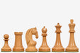 Genuine ebony chess pieces with a 108mm king and weighted felted bases