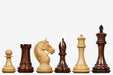 Sterling Chess American Bridle chess pieces in rosewood and boxwood, 107mm king