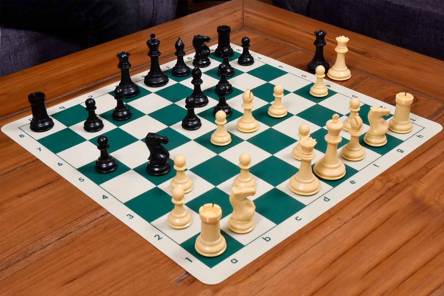 Knight detail on the Pro Staunton plastic chess pieces