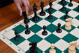 International Series plastic chess pieces, 97mm king, felted bases
