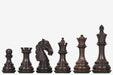 New Colombian Staunton chess pieces, Indian rosewood and boxwood, hand carved in India
