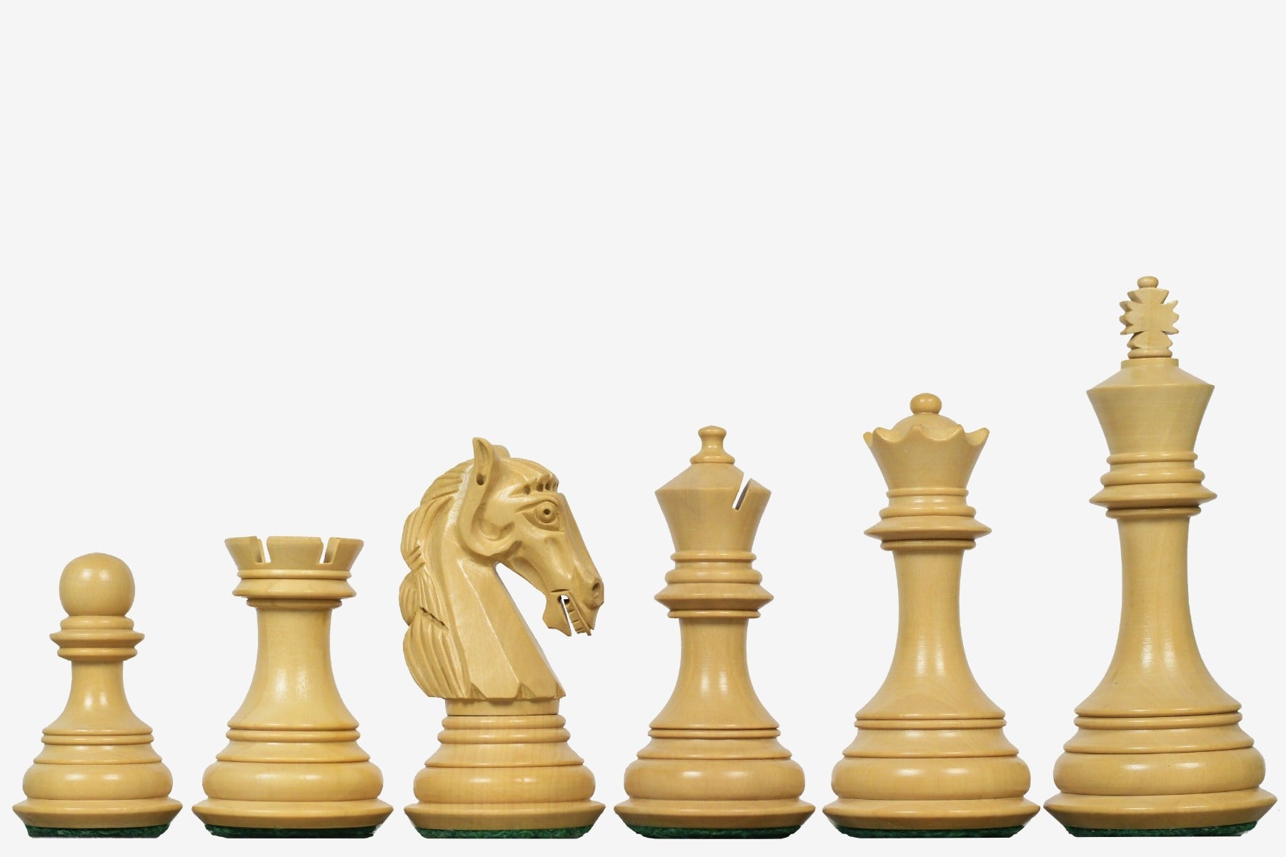 Indian rosewood chess pieces with a 99mm king and weighted felted bases