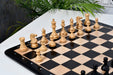 Knight carving detail on the Modern Staunton chess pieces in genuine ebony and boxwood