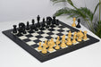 Knight carving detail on the Excalibur Luxury Artisan chess pieces in genuine ebony and boxwood