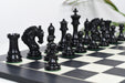 Excalibur Luxury Artisan wooden chess pieces, 118mm king, Genuine ebony finish