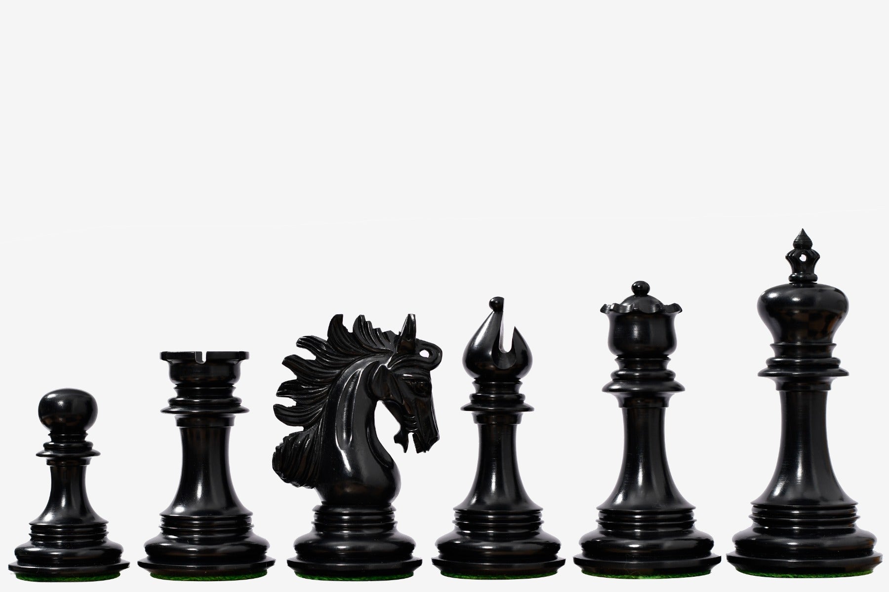 Arabian Knight Artisan Staunton chess pieces, genuine ebony and boxwood, hand carved in India