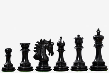 Arabian Knight Artisan Staunton chess pieces, genuine ebony and boxwood, hand carved in India