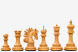 Genuine ebony chess pieces with a 107mm king and weighted felted bases