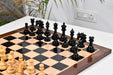 Arabian Knight Artisan Staunton wooden chess pieces, 107mm king, Genuine ebony finish