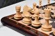 Full 34 piece Romanian Hungarian National Tournament chess set in rosewood and natural boxwood, Sterling Chess Australia