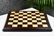 Hi-gloss Indian rosewood and maple chess board, edge view