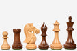 Sterling Chess Sheesham Bridle Staunton chess pieces in sheesham and boxwood, 107mm king