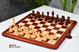 Reproduction Imperial Collector Sinquefield Cup 2014 Bud Rosewood chess pieces, weighted with green felt bases