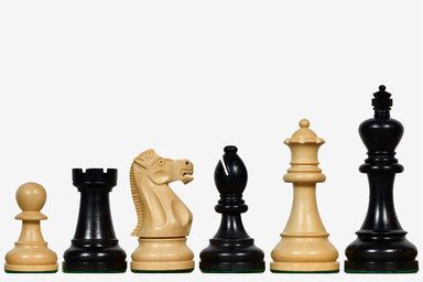 Sterling Chess American Staunton ebonised boxwood 106mm chess pieces