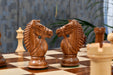 Full 34 piece Bridle Knight Series chess set in sheesham and boxwood, Sterling Chess Australia
