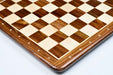 Player's Choice notation chess board showing its 20mm thickness