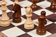 Hand carved knight detail on the Tournament Staunton German Knight Sheesham chess pieces