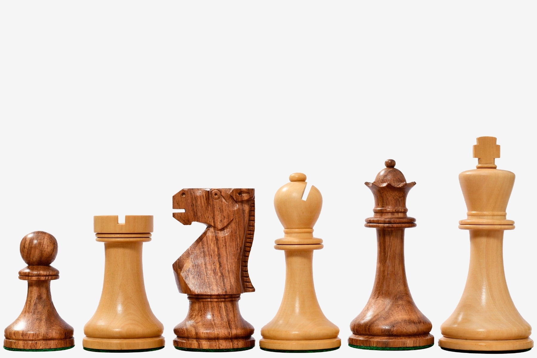 Sterling Chess Old Vintage English chess pieces in sheesham and boxwood, 98mm king