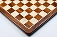 Player's Choice sheesham and maple 21 inch chess board from above