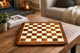 Sheesham and maple chess board, 48cm with 50mm squares