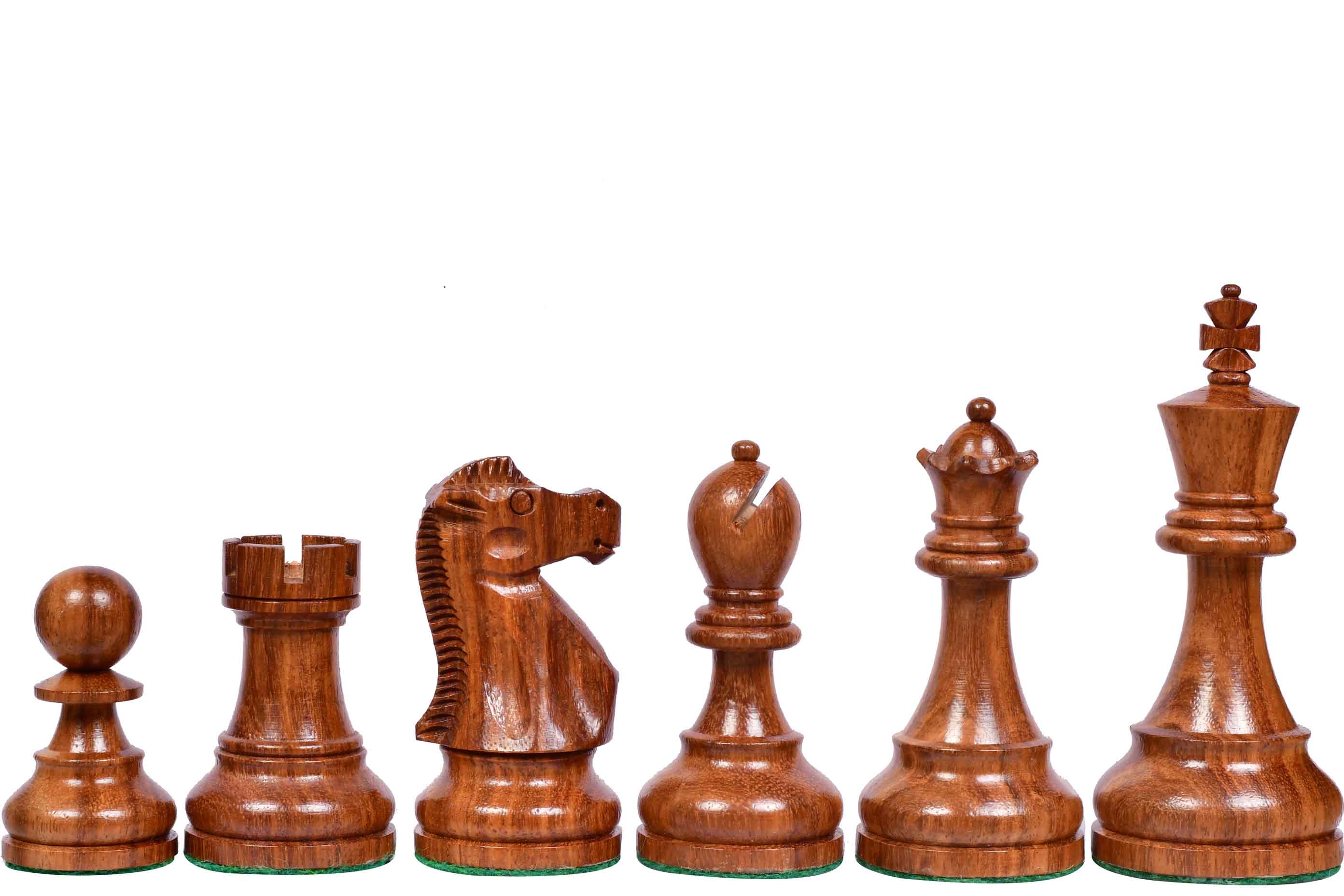 1972 Reykjavik Championship chess pieces, sheesham and boxwood, hand carved in India