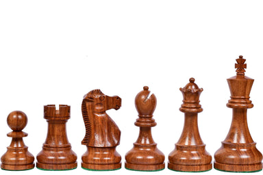 1972 Reykjavik Championship chess pieces, sheesham and boxwood, hand carved in India