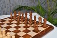 Championship Staunton chess set, sheesham and natural boxwood, hand carved in India