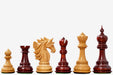 Sterling Chess Sher E Punjab Series chess pieces in bud rosewood and boxwood, 117mm king